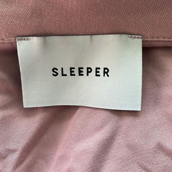 Sleeper Pink/Red Pajama Double  Ostrich Feather Pants & Button Up NWT $395.00 - Picture 7 of 12